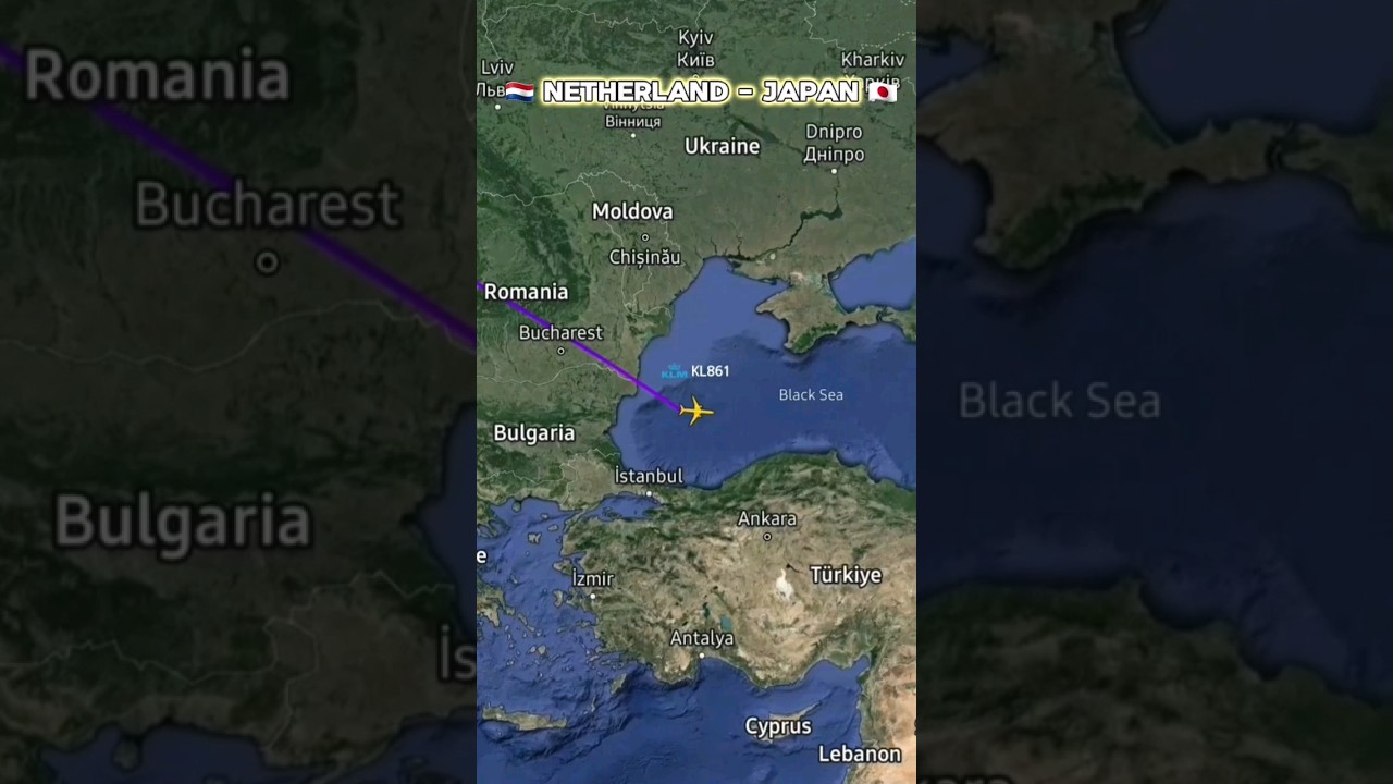 Netherland 🇳🇱 to Japan Tokyo 🇯🇵 flight route map live - aeroplane radar