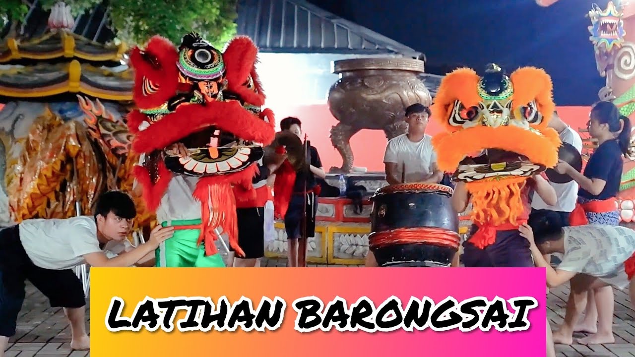 LATIHAN BARONGSAI ADAT UNTUK SEJIET TJO SU BIO KE 74TH
