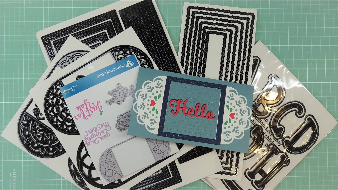 NEW Diamond Press Die Sets Review & Sweet Mini Slimmie Card Tutorial!