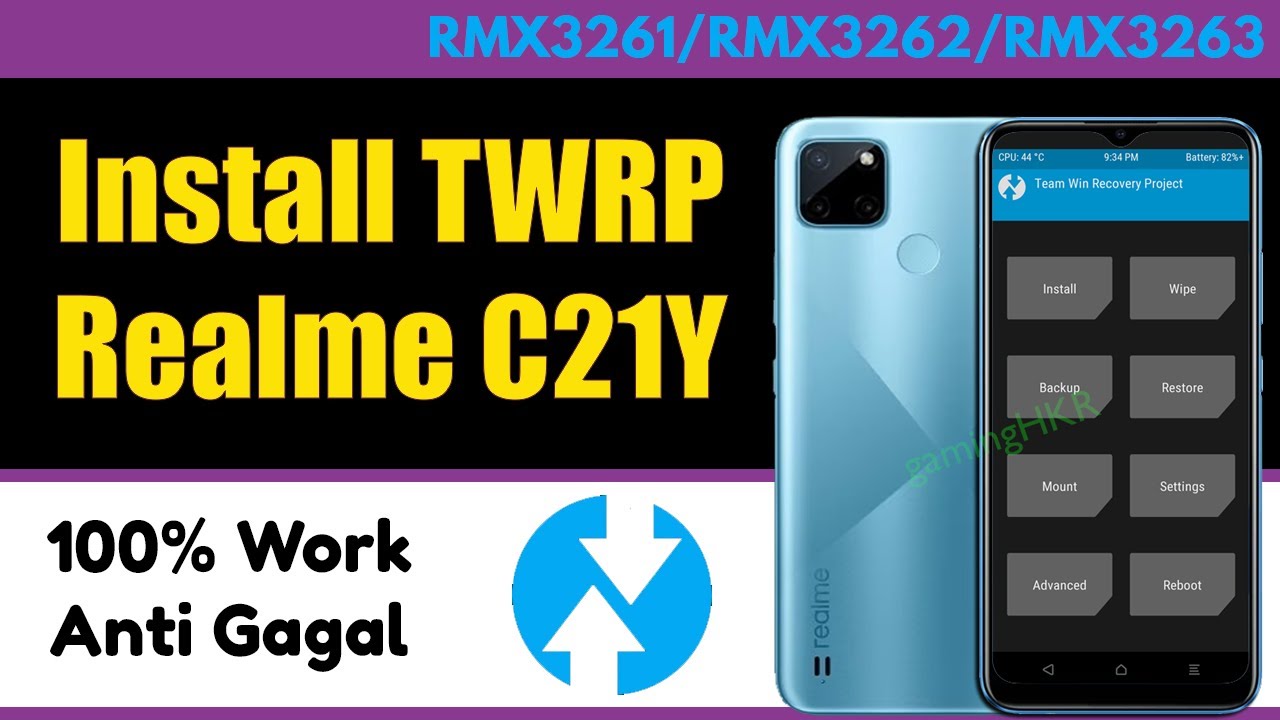 Cara Pasang TWRP Realme C21Y (RMX3261 / RMX3262 / RMX3263) Terbaru | Panduan Lengkap Anti Gagal