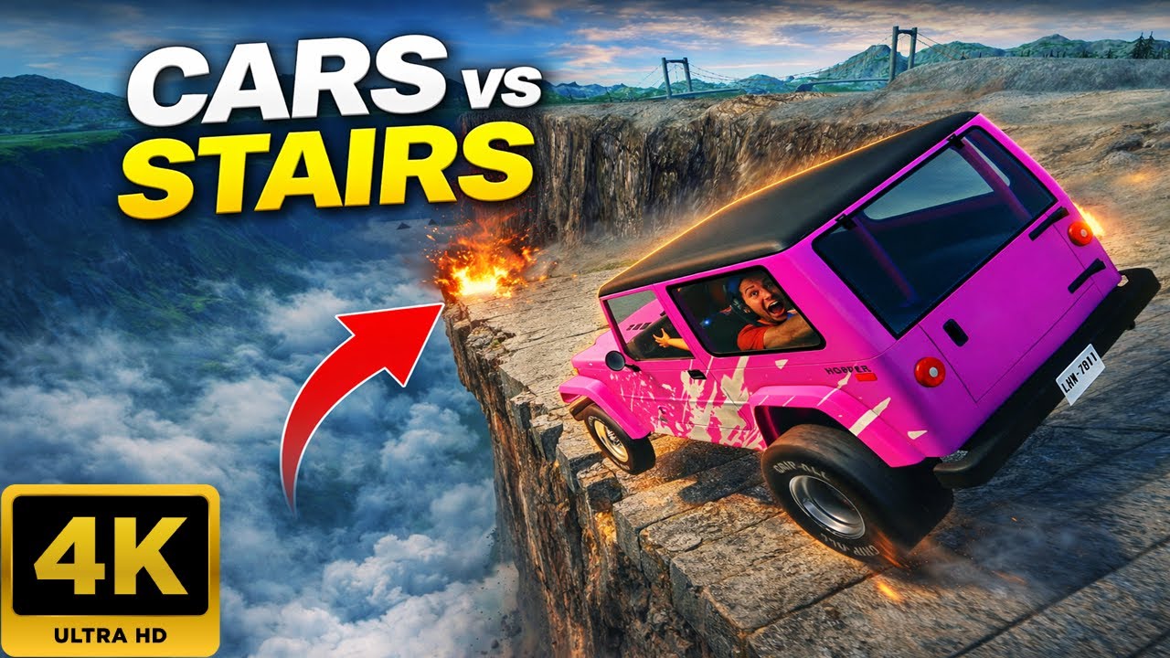 Cars vs Stairs #24 - BeamNG Drive