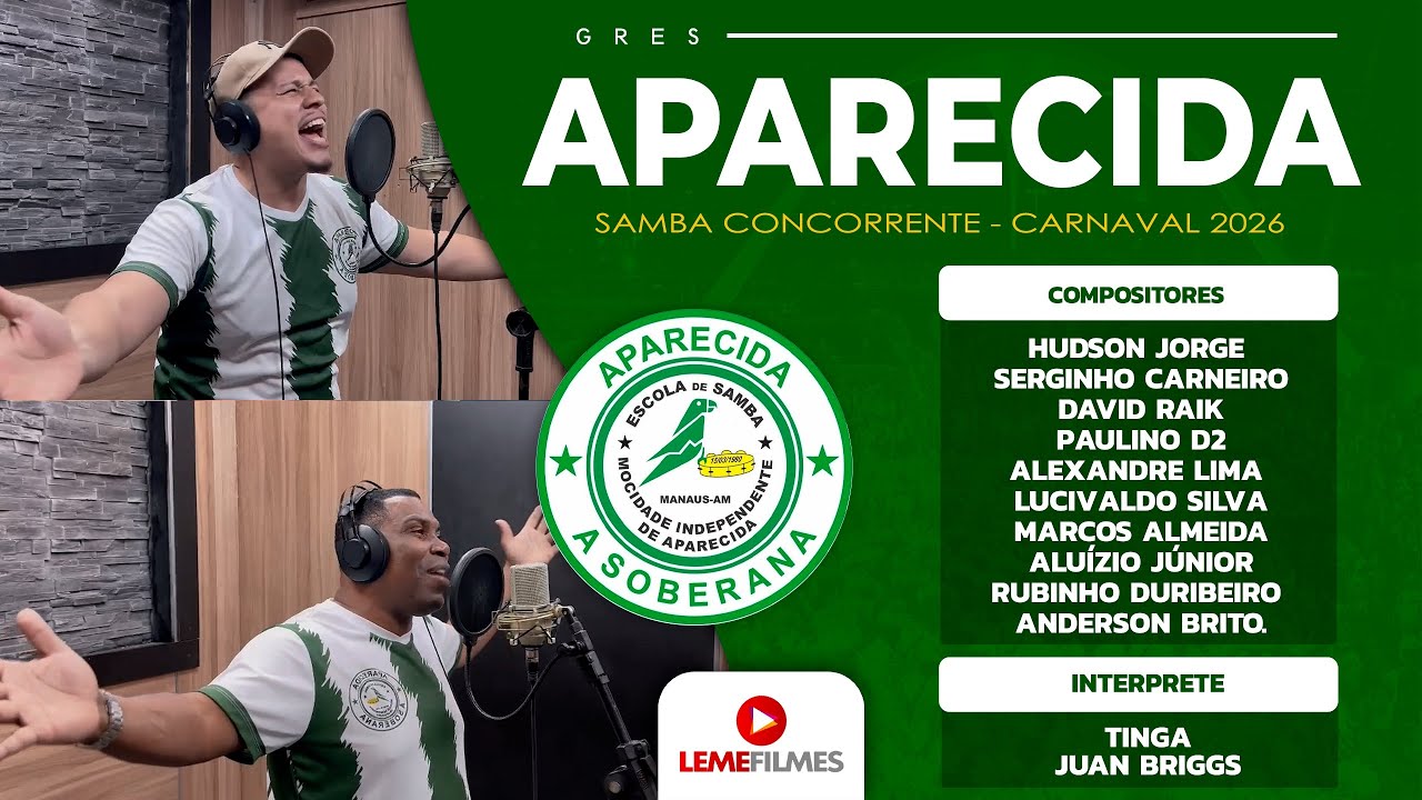 Mocidade Aparecida 2026 - SAMBA CAMPEÃO- Hudson Jorge e cia