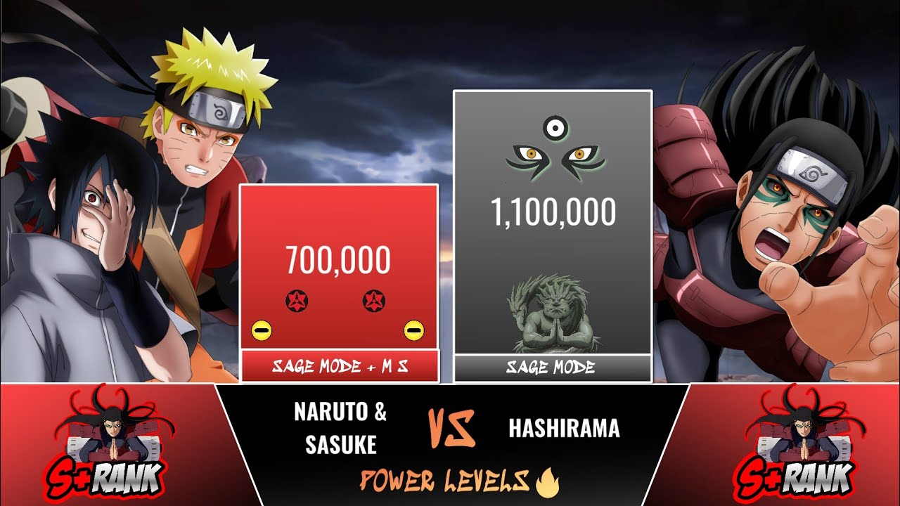 NARUTO & SASUKE VS HASHIRAMA POWER LEVELS 🐦