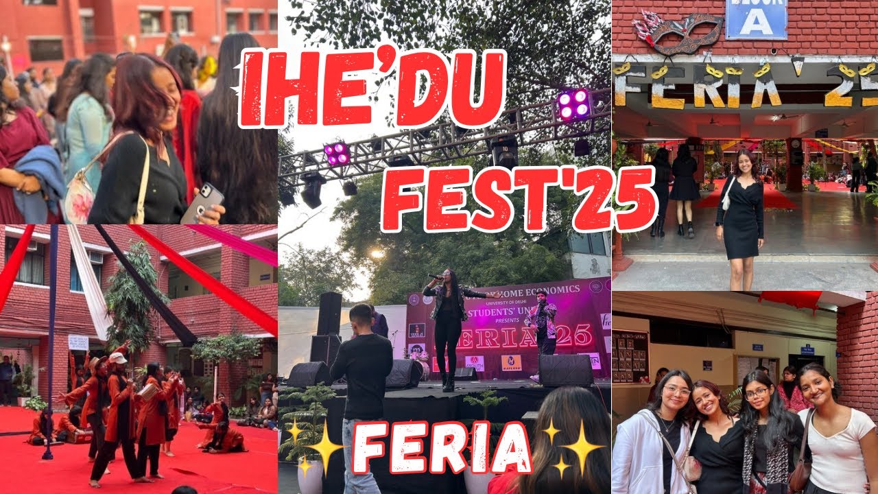 Fest at INSTITUTE OF HOME ECONOMICS, DU😍✨|| FERIA'25✨❤️|| #collegefest #du #dufest #ihe