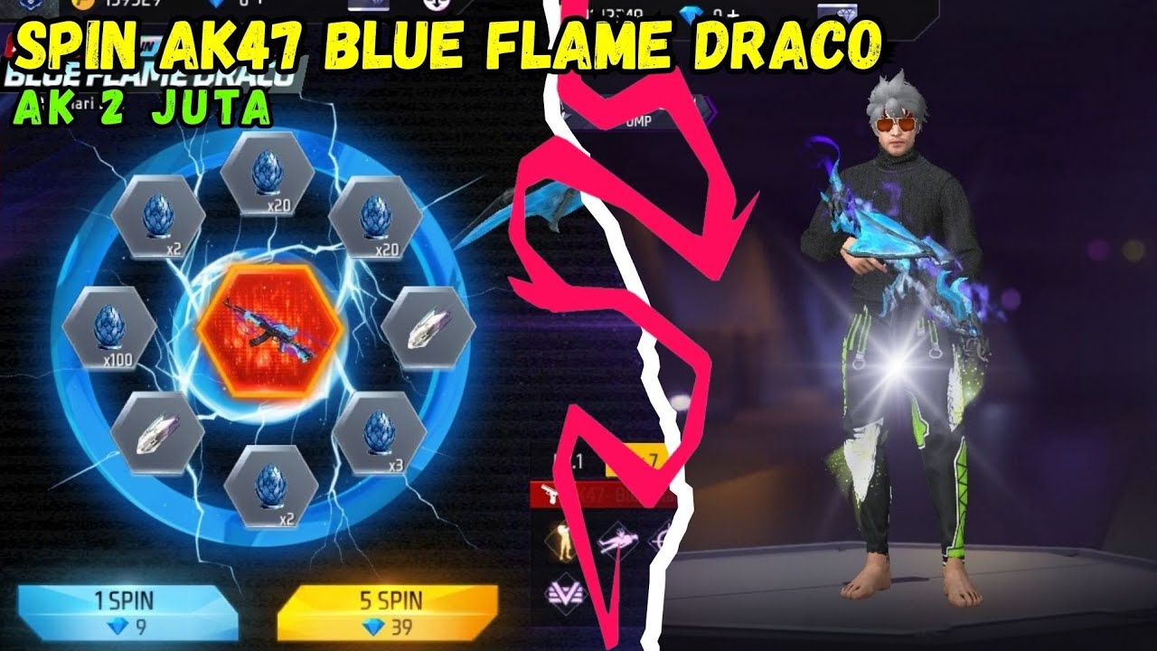 TRIK SPIN AK 2 JUTA!! | SPIN AK47 BLUE FLAME DRACO 2 JUTA!!!