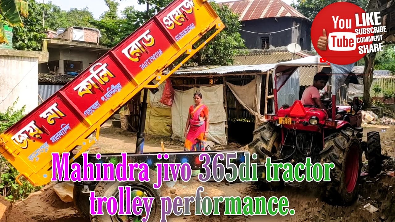 Mahindra jivo 365 di 4wd tractortrolley performance
