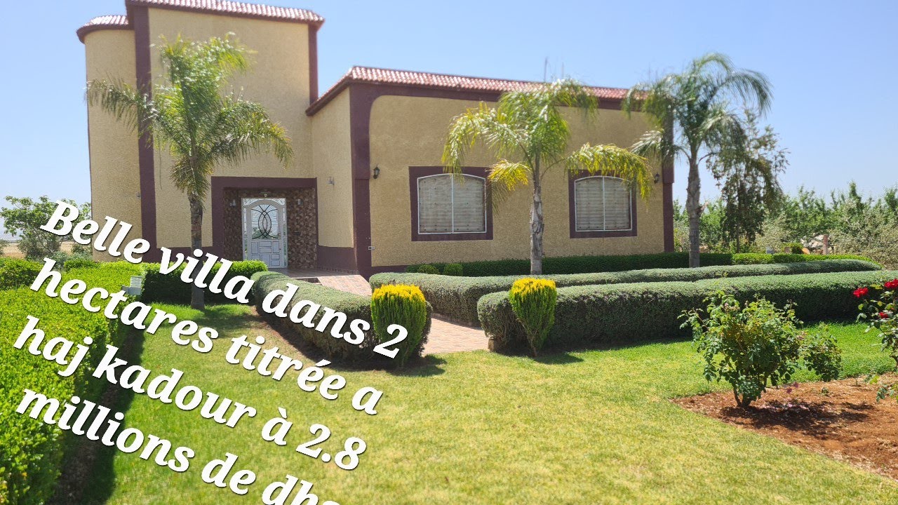 2 hectares  avec villa à haj kaddour region de Meknès  au prix de 2 800 000 dhs