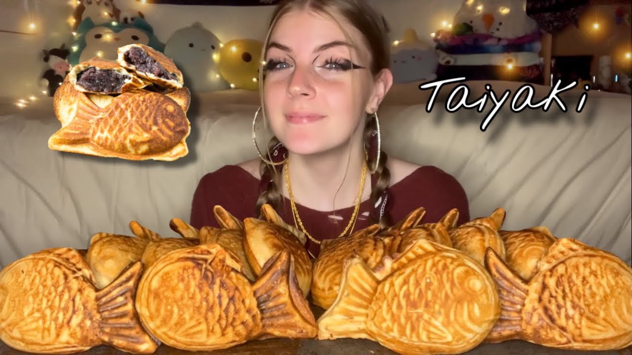 SWEET TAIYAKI MUKBANG! (Vegan) (No Talking)