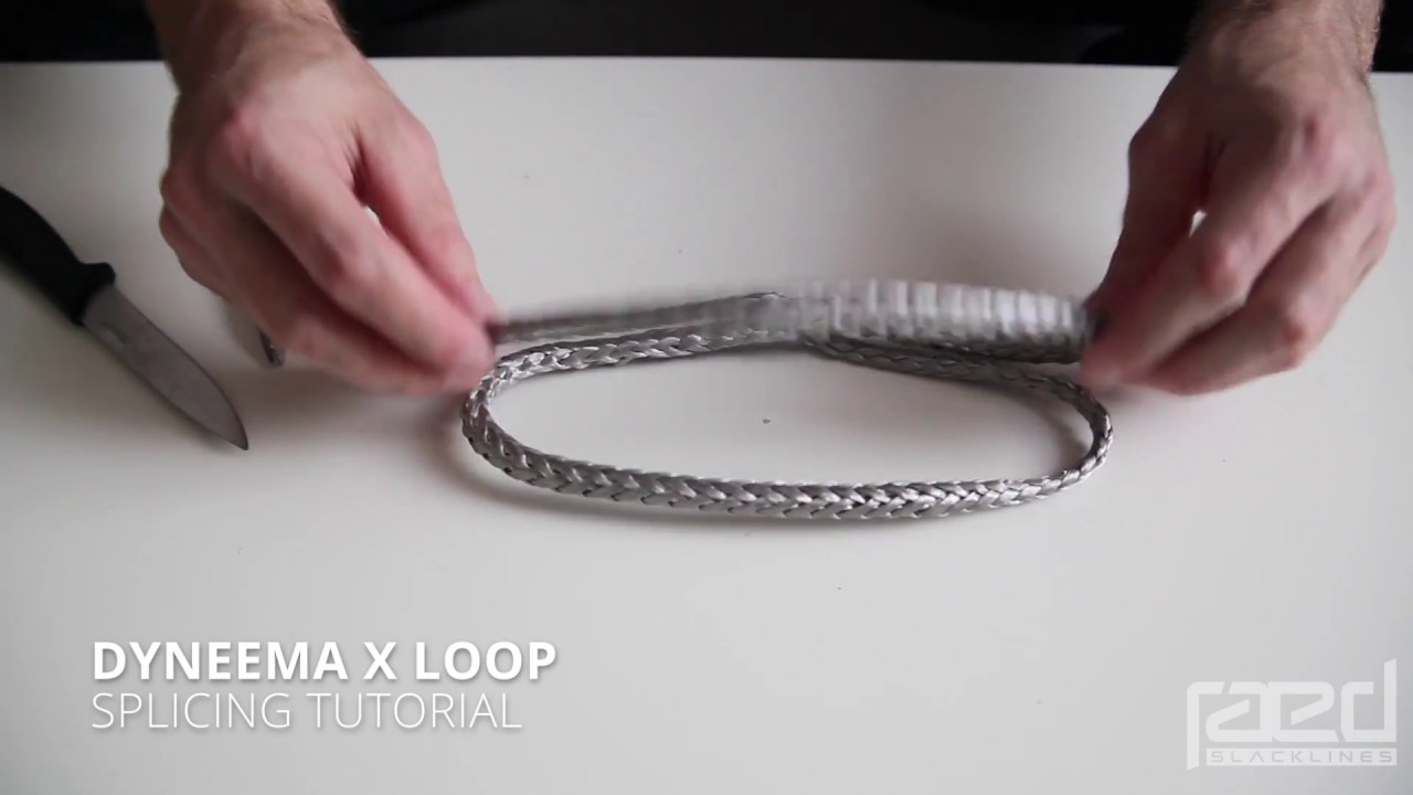 How to splice a x loop with Dyneema without stitching