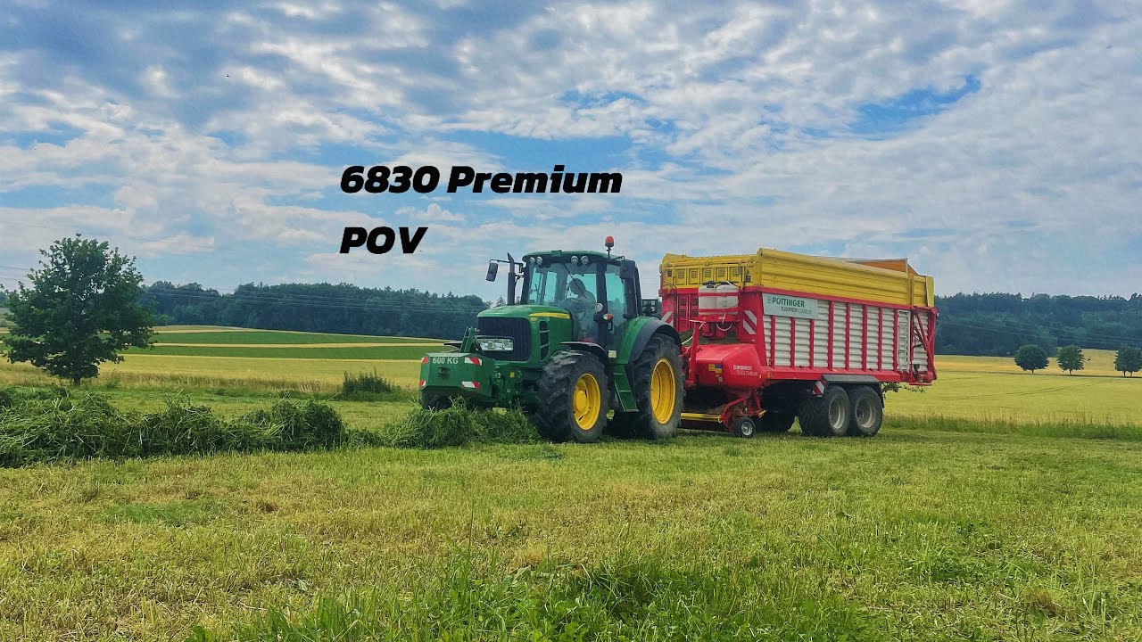 JOHN DEERE 6830 PREMIUM + POTTINGER COMBILINE 5510 EUROPROFI😎|POV/GOPRO/driver view.