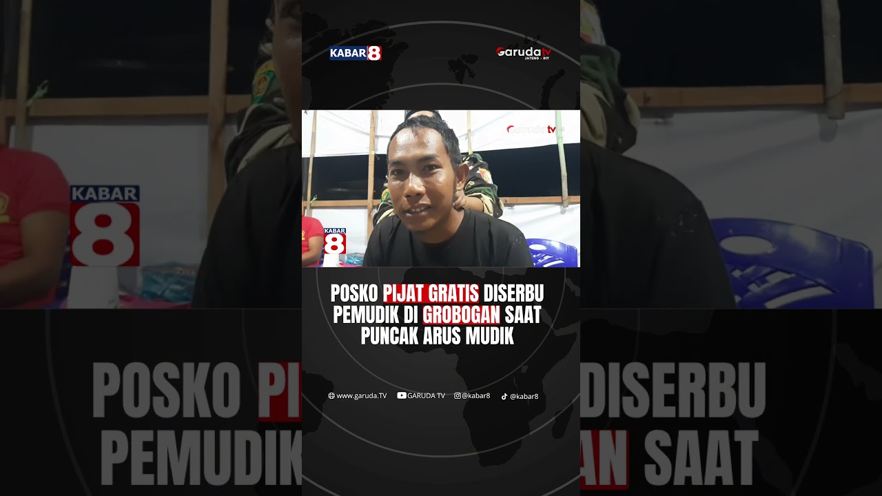 Posko Pijat Gratis Diserbu Pemudik di Grobogan Saat Puncak Arus Mudik