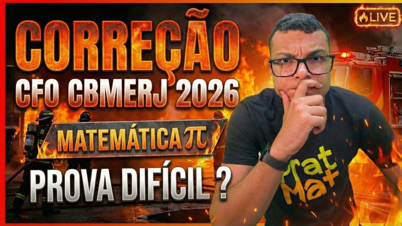 CORREÇÃO CFO CBMERJ 2026 MATEMÁTICA !! ANÁLISE DA PROVA !