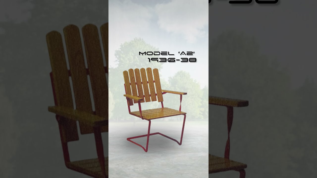 Swedish modernist cantilever outdoor chairs A2 by grythyttan