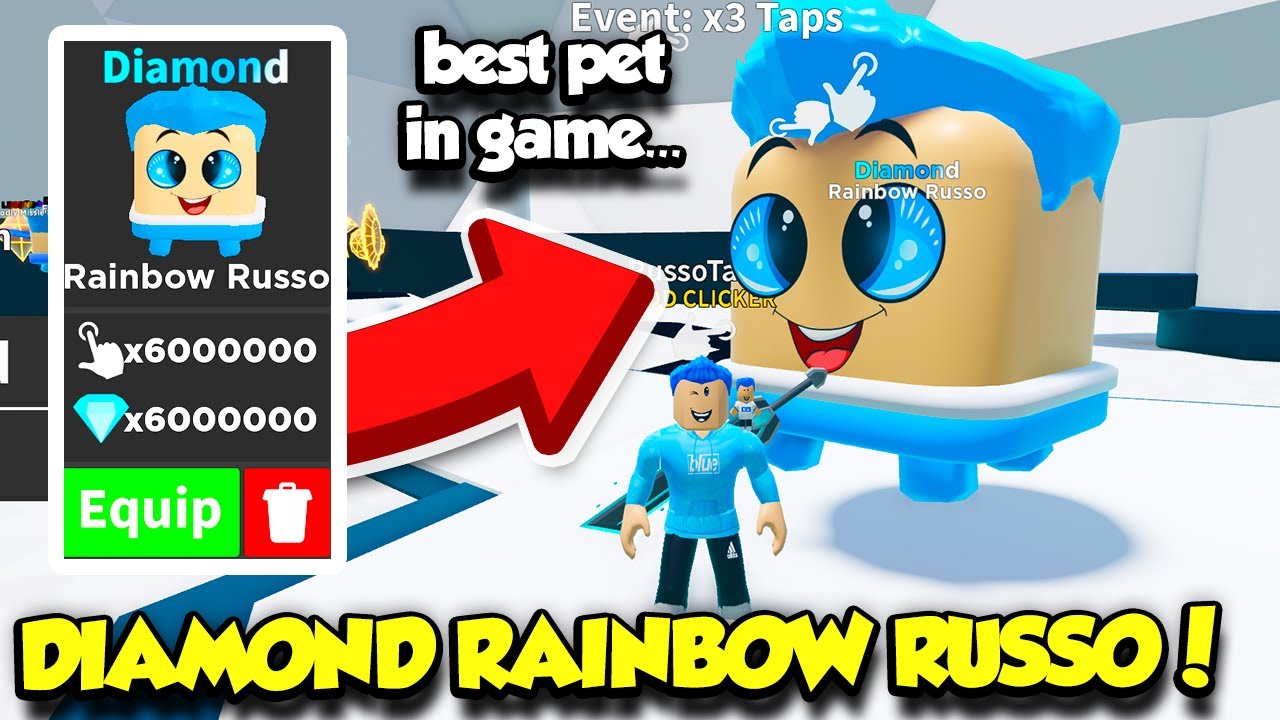 I Got A DIAMOND RAINBOW RUSSO PET In Tapping Mania AND IT'S INSANELY OP!! (Roblox)