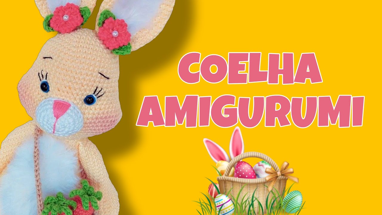 COELHA AMIGURUMI 🐰 | 1° PARTE | 39 cm | crochet | amigurumi receita 💛