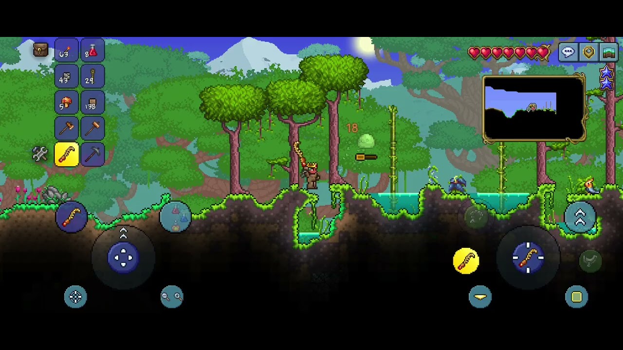 TERRARIA Part 2| TRYING EXPLORE MAP AND TREASURE BUT...? | PURE GAMEPLAY ( NO COMMENTARY)