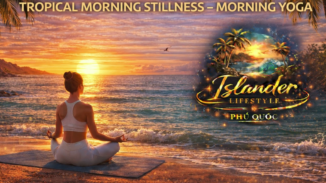 🌴 TROPICAL MORNING STILLNESS – MORNING YOGA #ISLANDSUNRISEYOGA #SUNRISEYOGA #BEACHYOGA