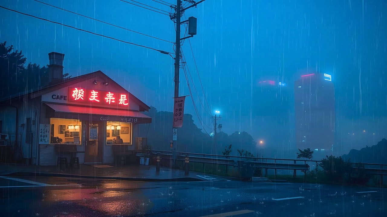 90s Nostalgia in a Lonely Rainy Tokyo Café ☔ Late Night Lofi