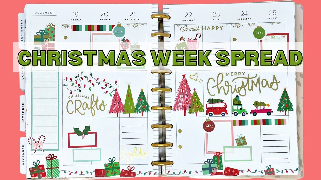 PLAN WITH ME | CHRISTMAS WEEK SPREAD | THE HAPPY PLANNER