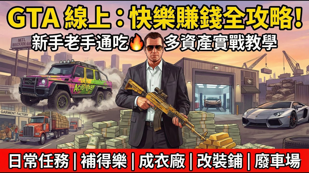 [直播] GTA🔥新手老手怎麼快樂賺錢🔥多資產任務實戰邊打邊教 (日常任務/改裝鋪/廢車場)