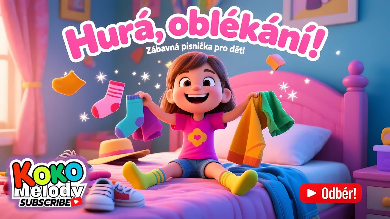 Obl&eacute;k&aacute;m se každ&yacute; den 👕🧦 | Vesel&aacute; dětsk&aacute; p&iacute;snička o oblečen&iacute;