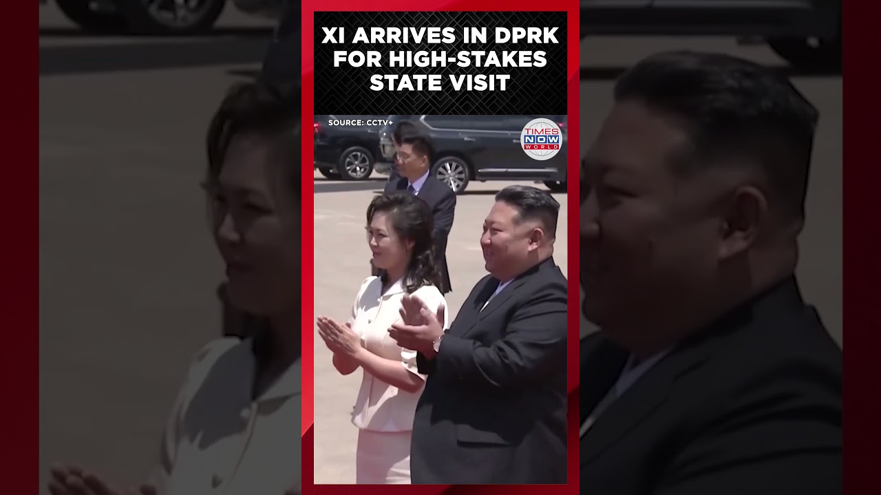 XI LANDS IN PYONGYANG: Kim Jong Un Rolls Out Red Carpet For Rare DPRK Visit