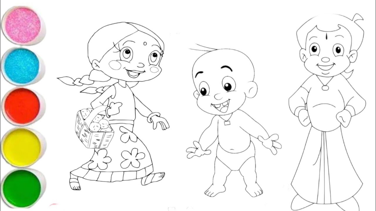Chhota Bheem Drawing, Painting & Coloring For Kids and Toddlers_ Child Art