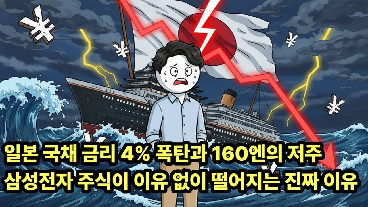 일본 국채 금리 4% 폭탄과 160엔의 저주: 삼성전자 주식이 이유 없이 떨어지는 진짜 이유