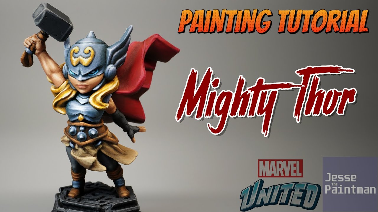 Painting Mighty Thor from Marvel United Multiverse | Miniature Painting Guide E10