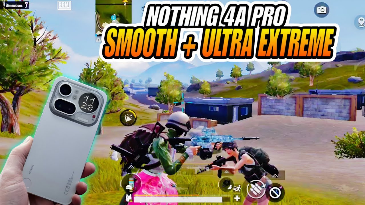  🔱 Nothing Phone (4a) Pro BGMI Test: 120 FPS Gaming! 🎮 (Snapdragon 7 Gen 4)