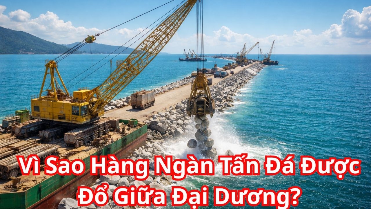 Sự Thật Sau Công Trình Xuyên Biển Hà Tiên: Vì Sao Hàng Ngàn Tấn Đá Được Đổ Giữa Đại Dương?