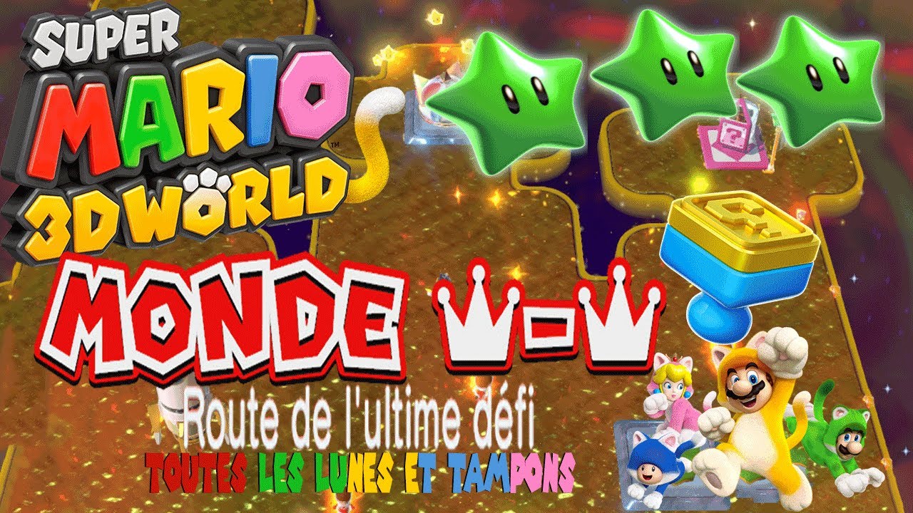 Super Mario 3D World : toutes les lunes du Niveau Route de l'ultime défi