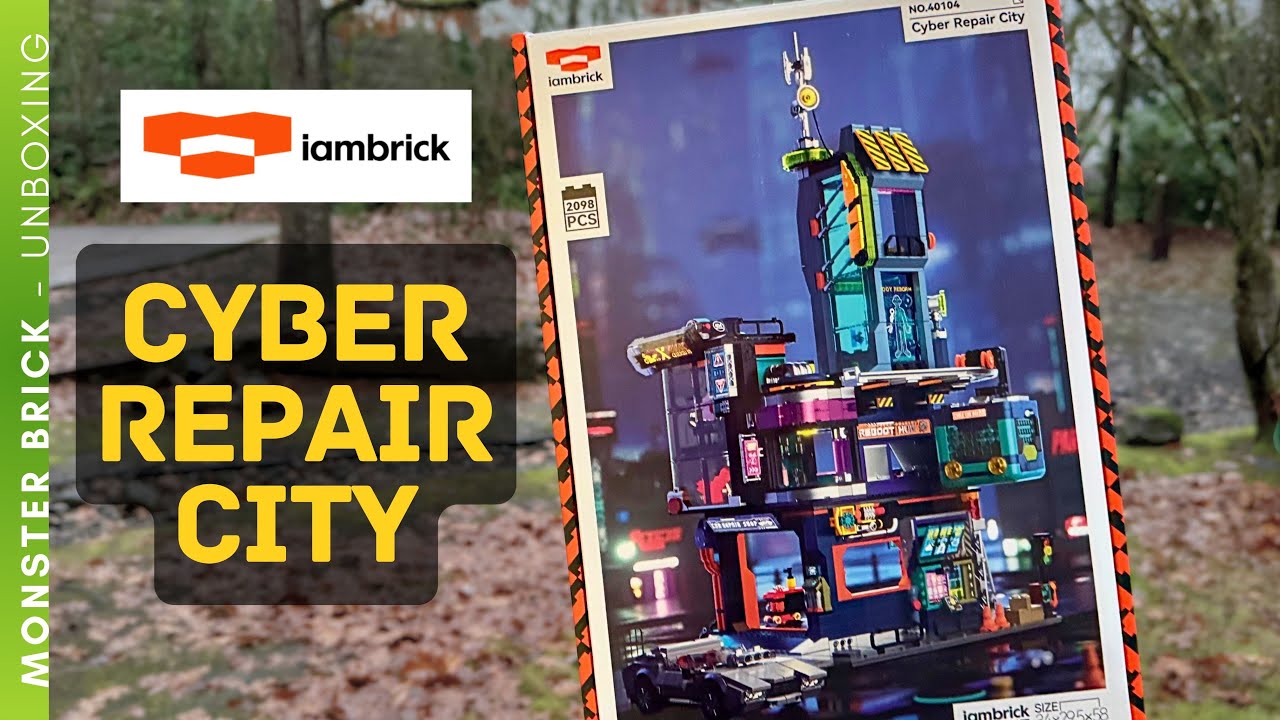 Вот это да, кибер-импланты! Распаковка: iambrick CYBER REPAIR CITY (2098 деталей) 40104 Модульный...