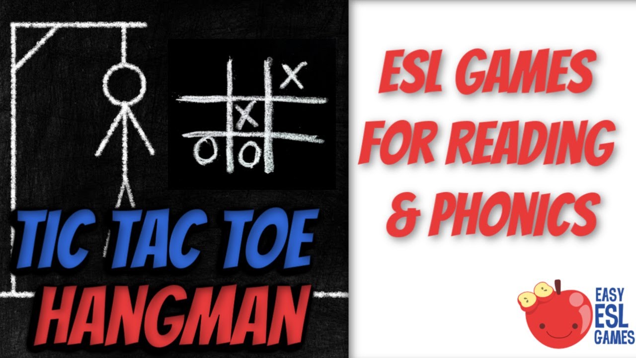 ESL Games For Reading & Phonics | Tic Tac Toe Hangman - Videos For Teachers