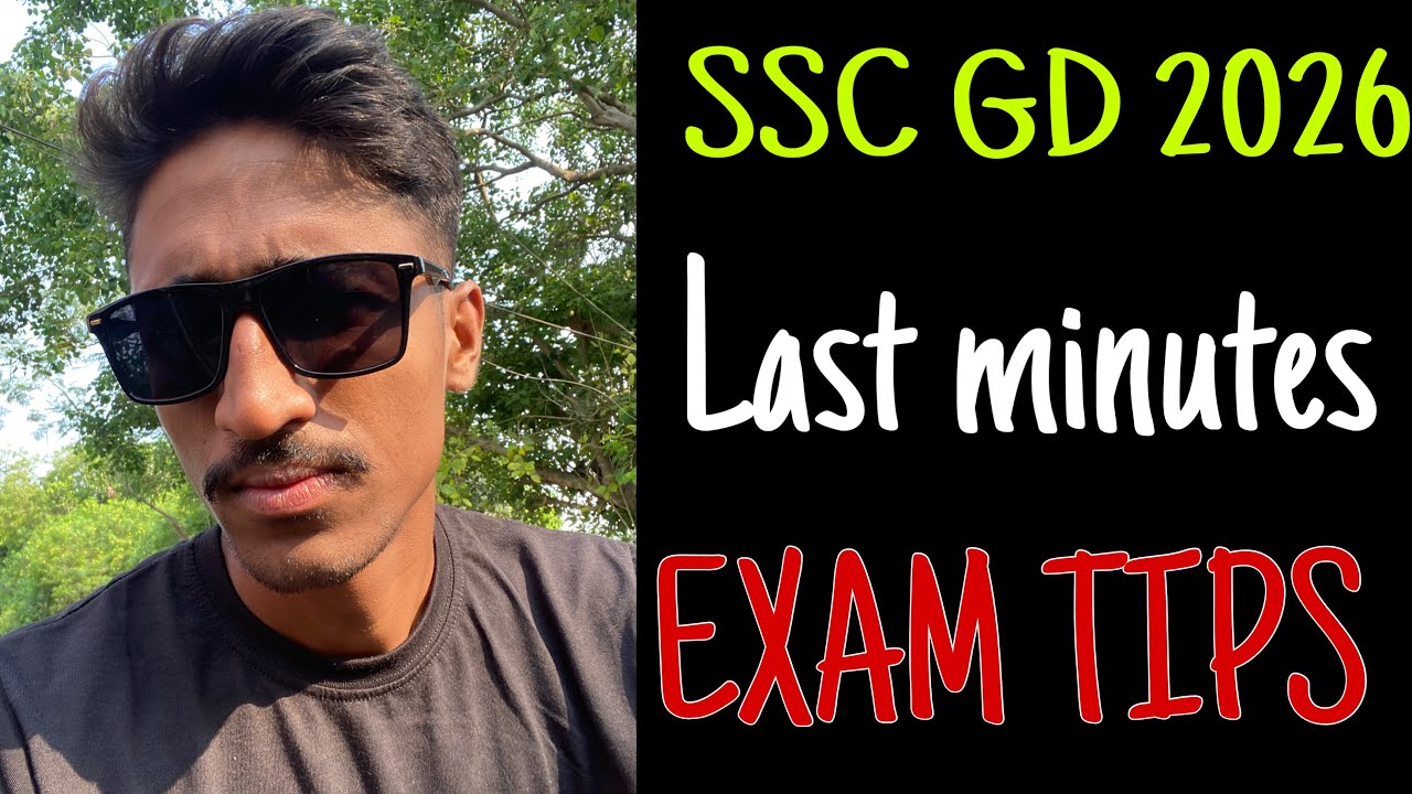 SSC GD 2026 last minute TIPS 