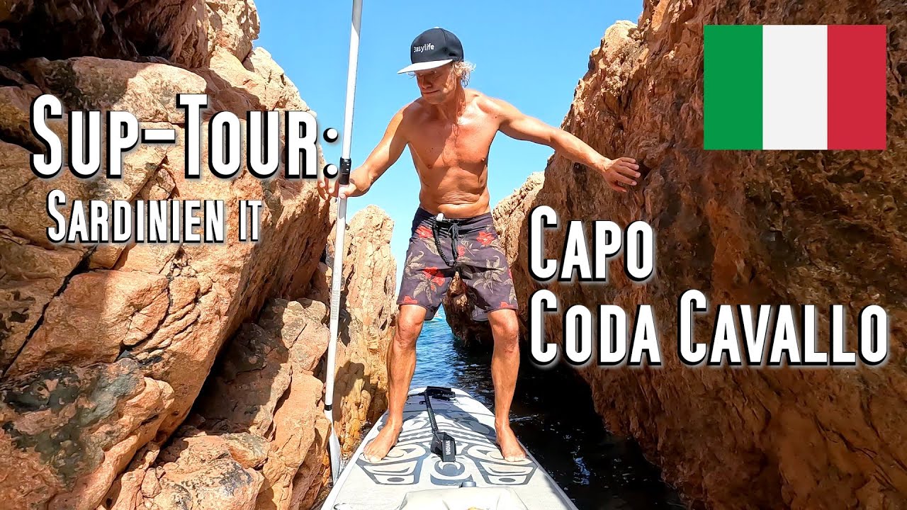 SUP - Tour: Capo Coda Cavallo, Rundtour in Nordost Sardinien. Tolle Strände, scharfe Felsen. GPX