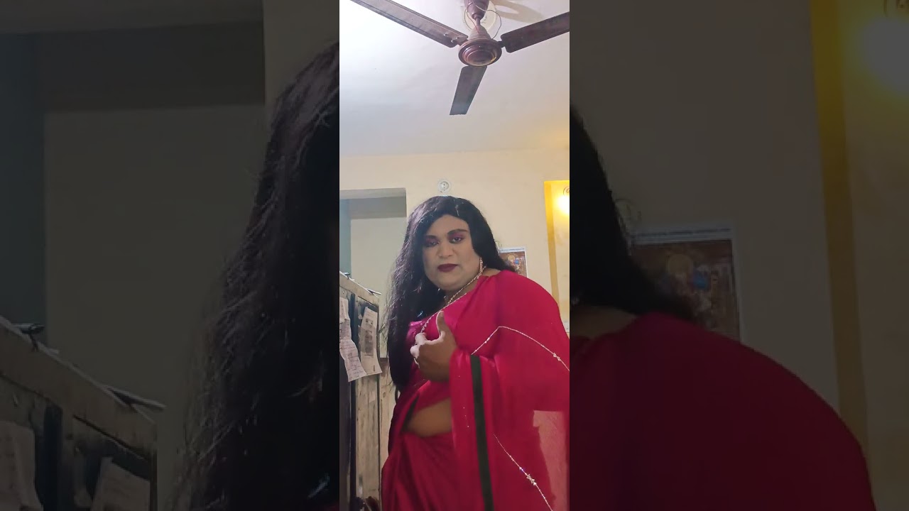 Talk to subscriber cross dressing saree