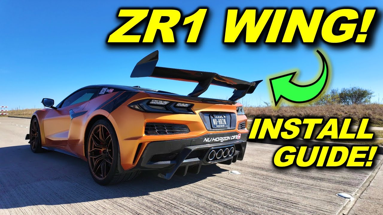 How To Install ZR1 Wing onto C8 Corvette!
