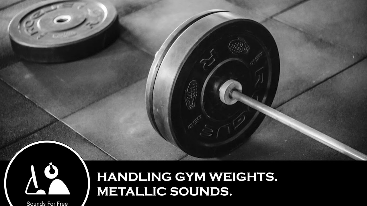 Sound Effects - Handling Gym Weights. Metallic sounds.