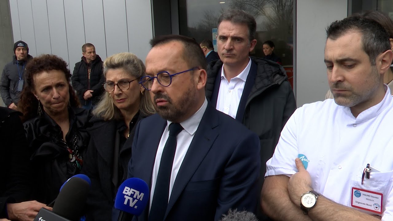 Yannick Neuder en visite aux victimes de l'attaque à la grenade au Village olympique