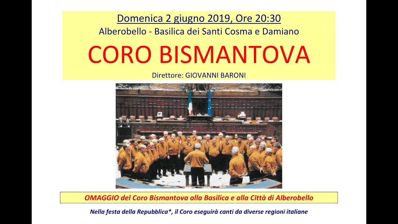 Il Coro Bismantova ad Alberobello 02/06/2019