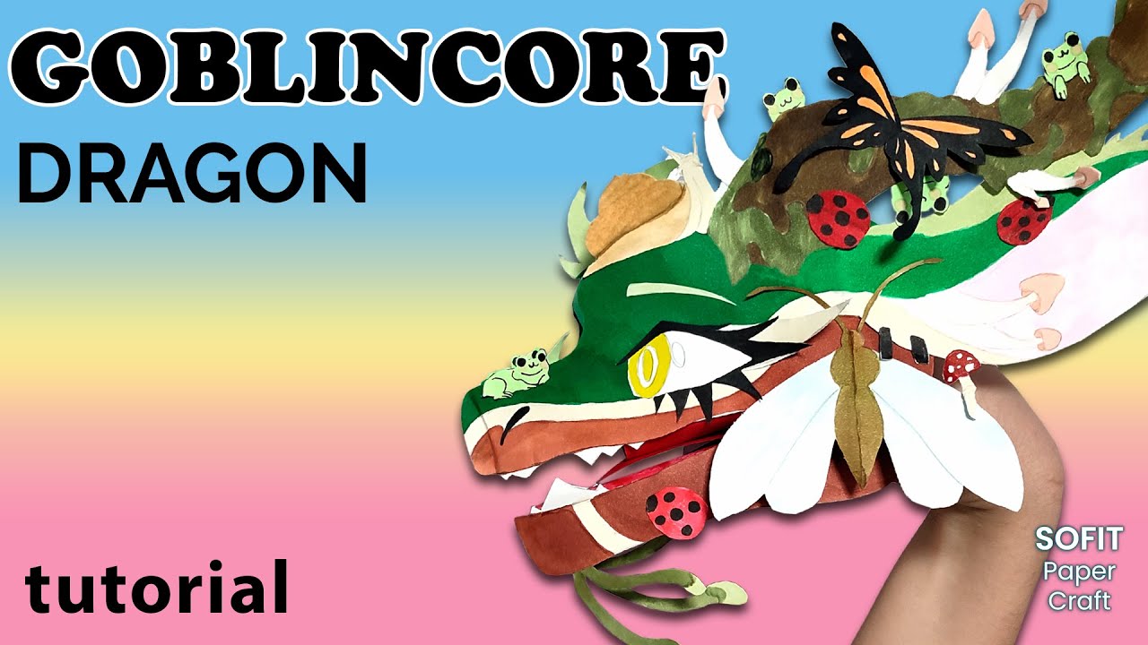 How to make a paper Dragon GoblinCore on hand. / Sofit PaperCraft / DIY