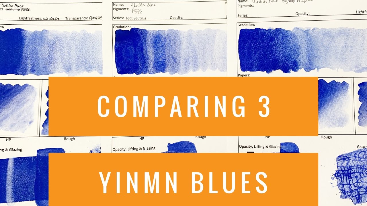 20220627 Comparing 3 YInMn Blue - Kremer, QoR & A Gallo