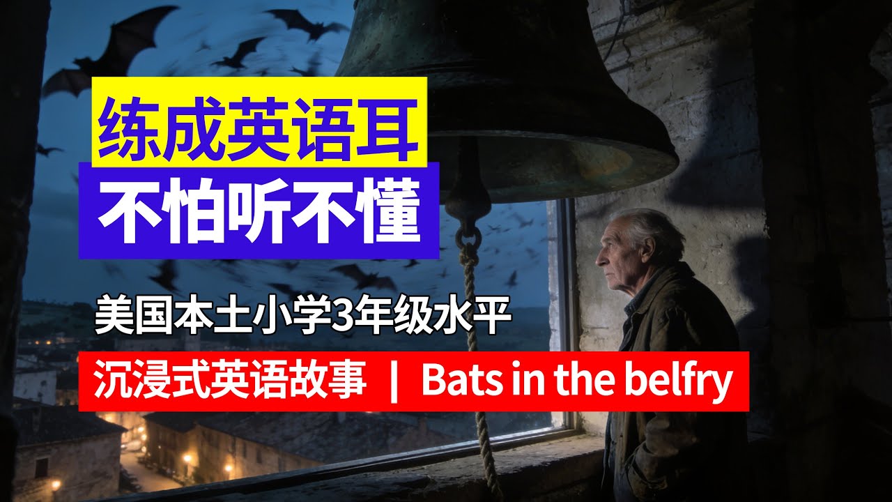 美国小学3年级水平｜沉浸式跟读｜用母语法自然形成英语耳｜从适合你的难度开始 大量反复听｜Bats in the belfry#英语口语 #英语听力 #日常英语 #母语学习法 #英语故事