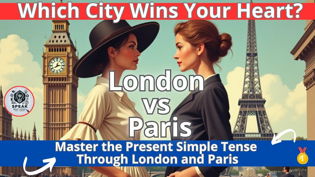 LONDON VS PARIS ! Which city wins your heart? | Master the Present S. Tense through London and Paris