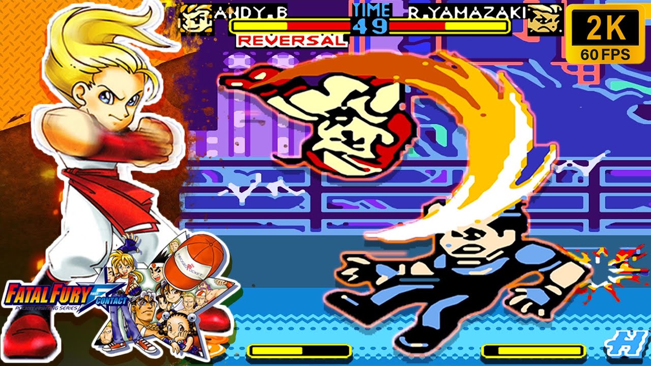 Fatal Fury: First Contact - Andy Bogard ( Neo Geo Pocket Color / 1999) 2K 60FPS