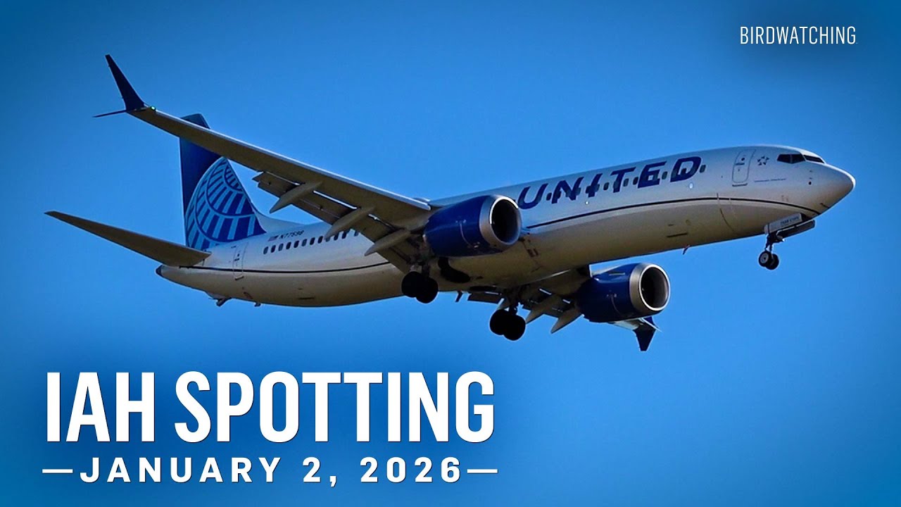 Plane Spotting at IAH Houston Bush Intercontinental Airport - January 2, 2026