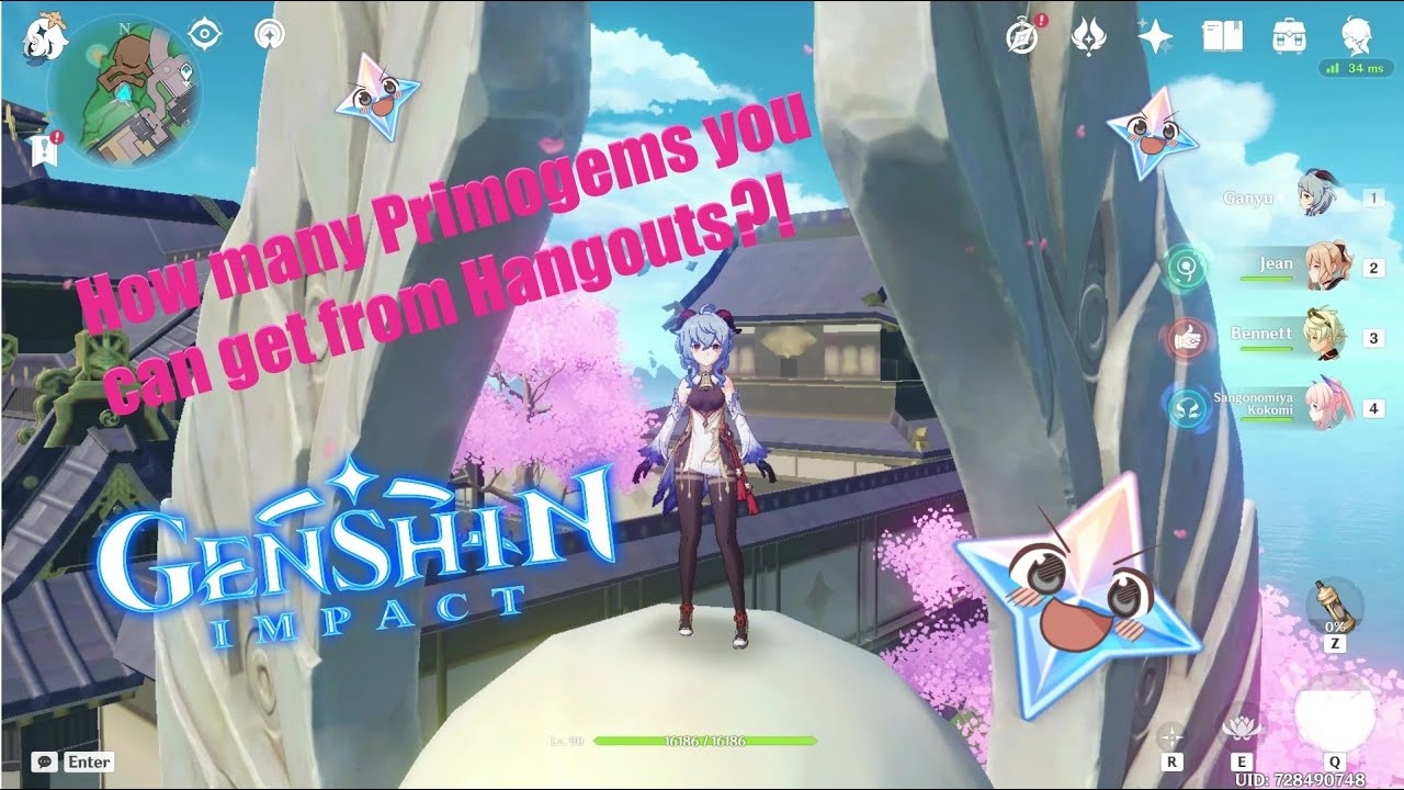 Genshin Impact ~ How many Primogems you can get from Hangouts?!