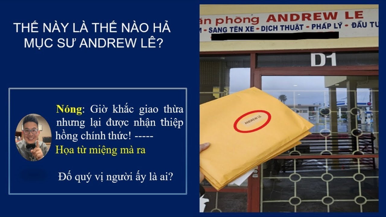 Hưng Bùi Phẩn Nộ Trước Hành Động của Mục Nát Andrew?Toà Liên Bang sẽ Chấp Thuận Yêu Cầu Của N.T.Tú?