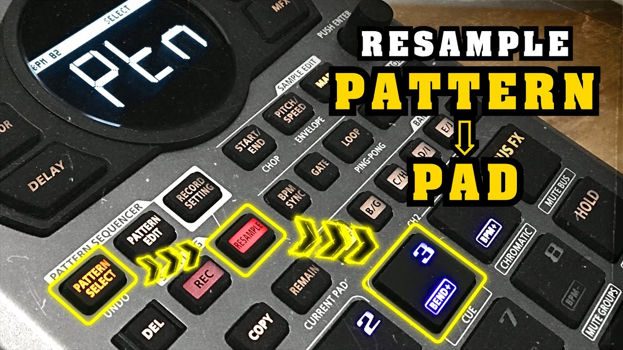 SP-404 MKII Ресэмплирование паттерна для Pad... УРОВЕНЬ BOSS